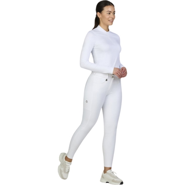Pikeur Femmes Amia Écran Imprimé Genouillère Patch Breeches 246875 486 010 - White